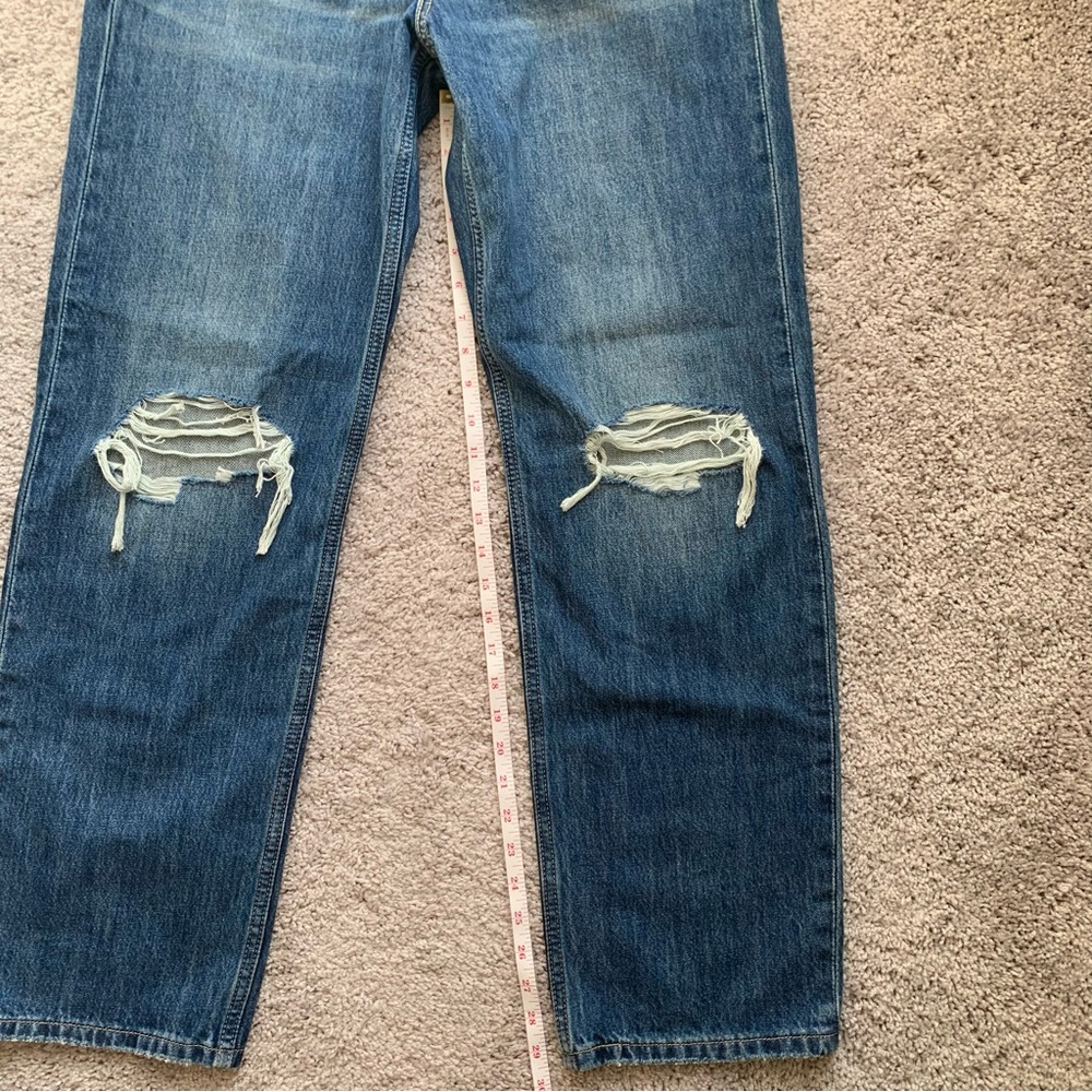 Levi’s Low Pro Straight Ripped Knee Rigid Denim Jean Breathe Out Blue 30 - Picture 11 of 16